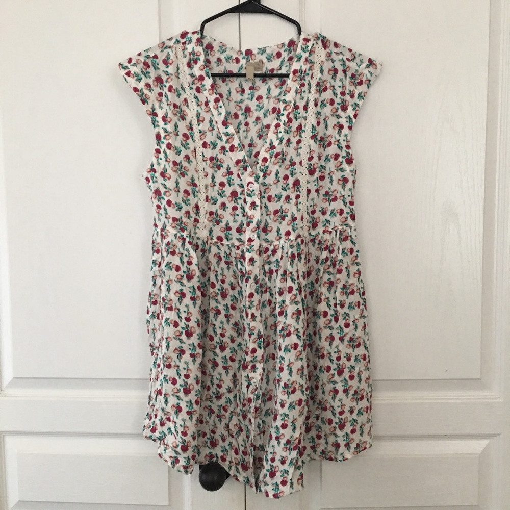 Floral Babydoll Dress/Tunic, Small